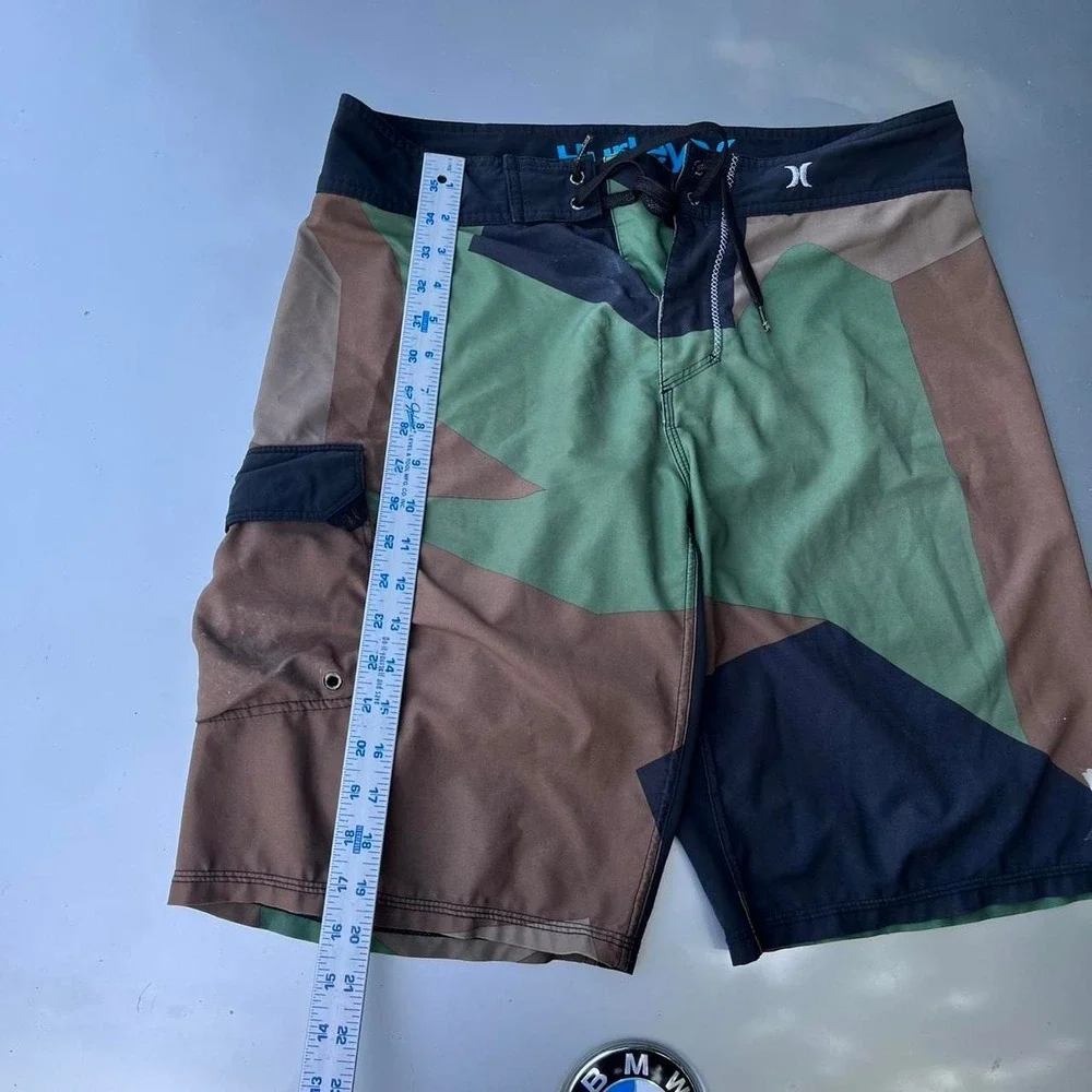 Multi-coloured Hurley camo board shorts